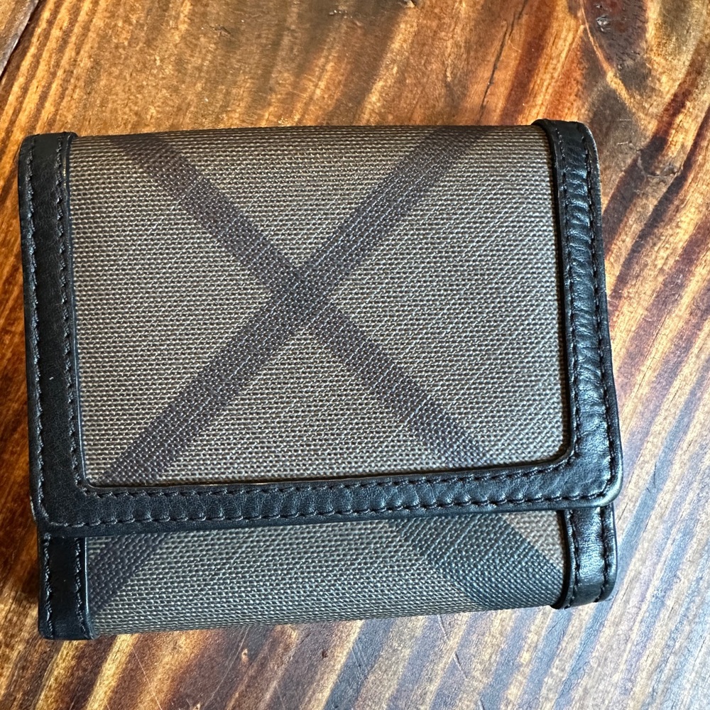 Burberry Brown and Black Novacheck Wallet